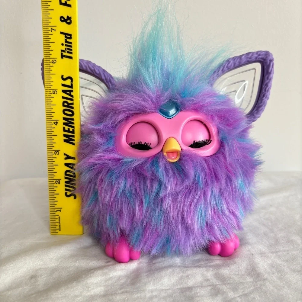 2023 Hasbro Furby Blue Purple Tie Dye  Plush Interactive Toy Tested No Box